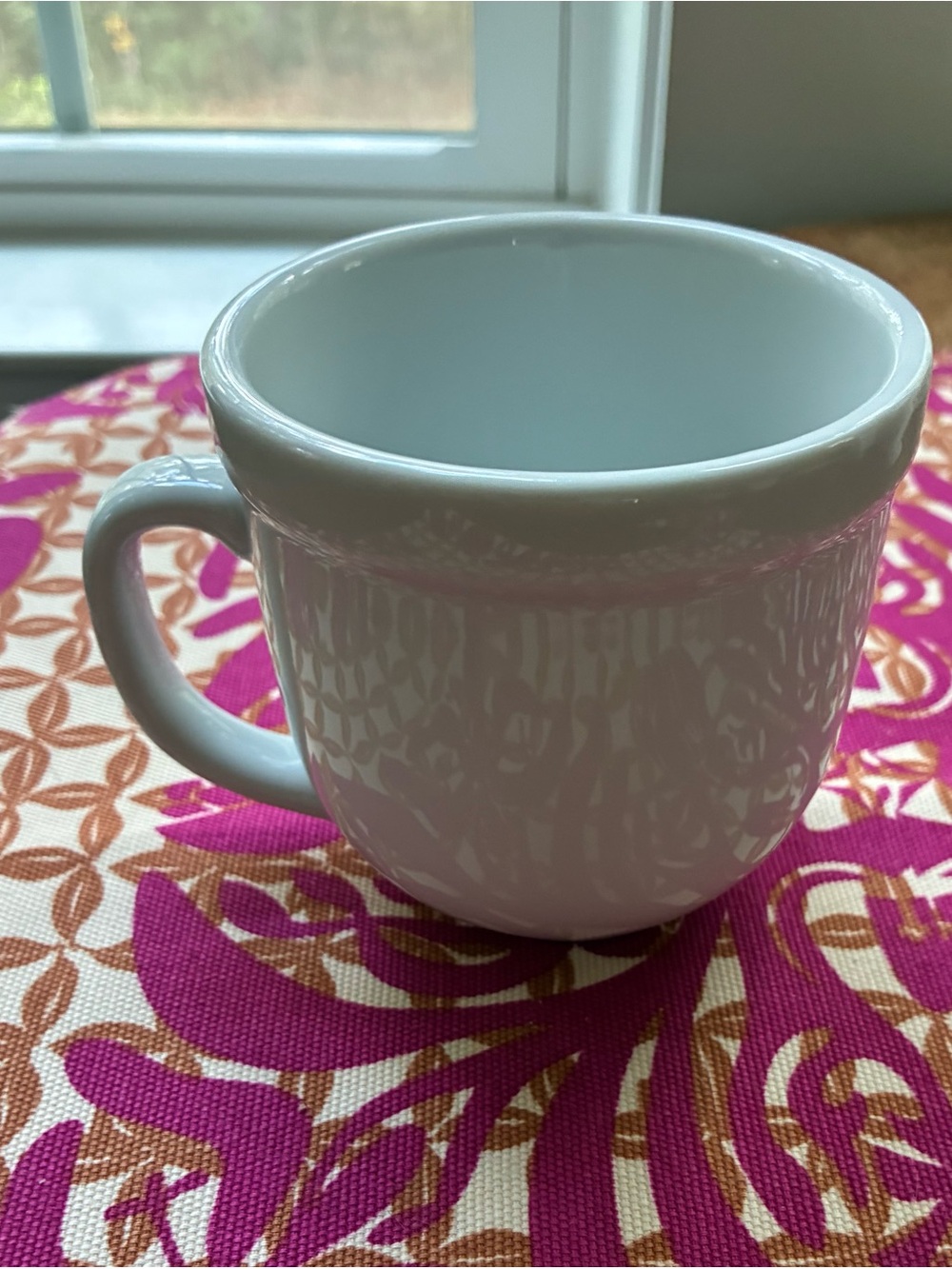 Pottery Barn White Ceramic Coffee Mug - Classic Dining Cup 10 oz.